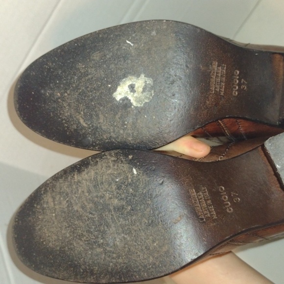 Donna pui tall brown leather boots made in Italy size 37 - Picture 8 of 16